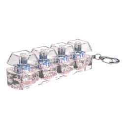 1 kpl 4-näppäimen LED-valonäppäimistö napsauttaa lelunäppäinsuojuksen testaajaa stressin lievittämiseen ja aistileikkiin läpinäkyvä ABS Valkoinen l...