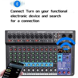 12-kanavainen ammattimainen äänikortti, EU-pistoke Musta
