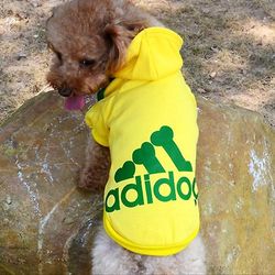Cute Fashion Hund Pet Tøj Foråret Fall Vinter hund Cost Hund Sport Tøj Hættetrøje Coat Gul XL