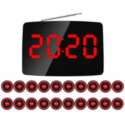 Langaton ravintolan hakujärjestelmä 20 soittopainike LED-näytöllä baariravintolan asiakkaalle As Shown