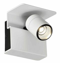 Inspired Lighting Fusion Overflade Monteret Spotlight , Wall Light 1 x 7W LED 3000K, 500lm, Matt White, Sort