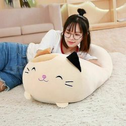 Kissa pehmeä squishy pullea sarjakuvatyyny 90CM