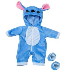 18 tuuman nukkevaatteet ommel Flamingo yksisarvinen kirahvi dinosauruspuku onesie pyjamas sopii 18 tuuman nukke
