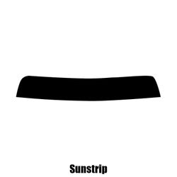 Window-Tint Sun Strip for Suzuki Alto 5-dørs Hatchback - 2002 til 2006 pre-cut sunstrip 5% limo sort