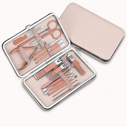 16st Professionell Nagelklippare Set Rostfritt Stål Pedikyr Kit