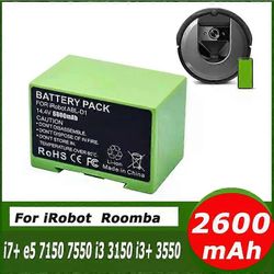 Koskee seuraavia: I7 14.4V 12800mAh i7 Akun vaihto iRobot Roomba e- ja i-sarjoille i7+ e5 7150 7550 i3 3150 i3+ 3550 i4 4150 2600 mAh
