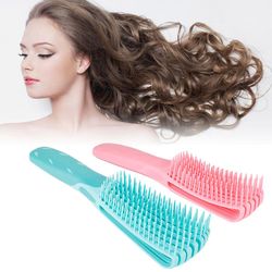 1pc Professionel Hår Børste Hair Care Spa Hovedbund Massage Comb Detangle Hairbrush Comb for Salon Frisør Styling Tools Pink