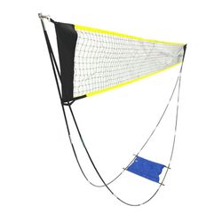 Badminton Net Easy Setup Volleyball Net Udendørs Til Beach Games Fodboldkamp Gul sort