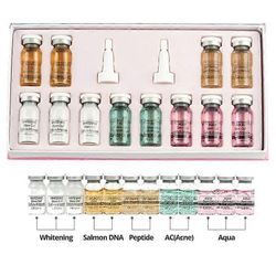 Redkid 8ml BB Cream Glow Serum Ampoule Starter Mix Kit lisättyä meikkivoidetta niasiiniamidia/peptidiä kirkastamaan tehokkaasti antiaginia 12kpl ku...