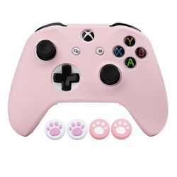 Vaaleanpunainen pehmeä silikonisuojakotelo Xbox One S -ohjaimelle Iho Peliohjainkotelo Kansipelit Lisävarusteet Xones-joystick-koteloille - kotelot...
