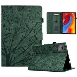 A7 Yhteensopiva Lenovo Tab M11 / Xiaoxin Pad 11 2024 -kotelon kanssa Yksivärinen automaattinen herätys / lepotilan tabletin jalustan kansi Vihreä