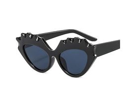 Langytx 2022 Nye kvinders solbriller Small Box Cat Eye Lace Eyewear Catwalk Personlighed Fashion Ins Mænds solbriller BLÆK1 Normal