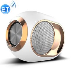 bærbar Bluetooth 5.0 høyttaler tws bass stereo lyd vanntett subwoofer aux fm (svart) hvit