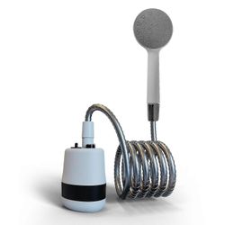 Kannettava suihku Camping Ulkosuihku Kädessä pidettävä sähköinen suihku Paristokäyttöinen Kompakti kädessä pidettävä ladattava retkeilysuihku-yu Musta