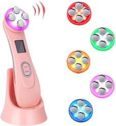 Mikasa 5 I 1 Led Light Therapy Beauty Device Facial Massager For Hudpleje Acne Stramning Anti-aging (pink)