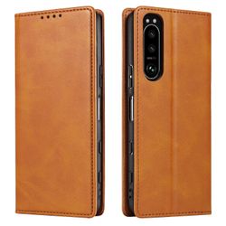 Puhelinkotelo Sony Xperia 5 II: lle, Business Style Flip Wallet Stand iskunkestävä matkapuhelinkotelo