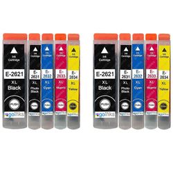 Go Inks 2 5 mustekasettia Epson T2636 (26XL Series) -yhteensopivan/muun kuin OEM-laitevalmistajan tilalle Go Inksistä (10 mustetta) Musta/Valokuva ...
