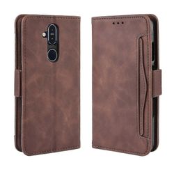 Kotelo Nokia 8.1 kannelle Säädettävä irrotettava kortinpidike Magneettinen suljin nahka lompakkokotelo K