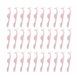 Liltop Falsk øjenvipper pincet klip makeup kosmetisk applikator Værktøj Lys Pink 30PCS