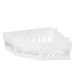 2pcs Badeværelse Corner Opbevaring Rack Holder selvklæbende vægmonteret Shampoo Bruser kurv Vask Hylde