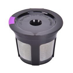 unbrand Genopfyldelige kaffepuder kapsel genanvendeligt filterværktøj til Keurig K kopper Mini Plus_x000d_ Sort