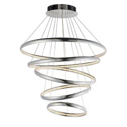 Endon Collection Lighting Ozias LED loft vedhæng Krom plade &Ryd krystalglas