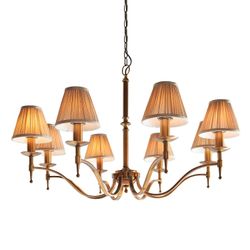 Interiors 1900 Lighting Stanford 8 Lys Multi Arm Lysekrone Antikke Messing Finish, E14
