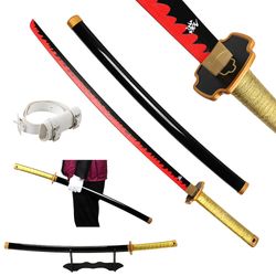 Atuto Håndlaget Demon Slayer Katana 104cm Anime Cosplay Våpen Samurai Sword Real Rengoku Tanjiro Utvalg av stiler Catana Tsugikuni Joriichi