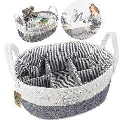 Nappy Caddy Iser Diaper Stora Basket Blöja Caddy Bin Toalettartiklar Box Hämmar mamma