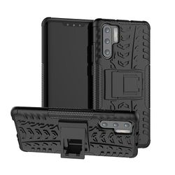 Stødsikker rustning sag for Huawei mate 30 med kickstand all inclusive dække sort rpc1580