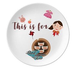 Hong Kong Har Gow Dumplings Datter Dessert Plate Dekorative Porcelæn 8 tommer Dinner Home