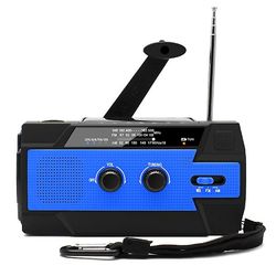 Zch Multifunktionsradio Håndsving Solgenerator 4000 Mah Blue