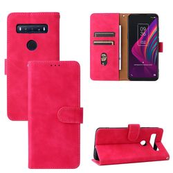 Etui til Tcl 10 Se Cover Premium Læder med Kortholder Flip Folio Magnetisk Etui Coque - Sort Pink