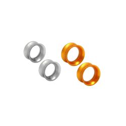 BodyJewelryOnline Tynde silikone ørepropper tunneler fleksible øreflipper sølv og guld metallisk fleksibel expander piercing smykker - pakke med 2 ...