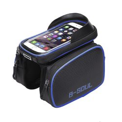 Fantasia Cykeltaske Front Beam Bag Mountainbike Sadeltaske Mobiltelefon Taske Tube Bag Ridetaske Tilbehør blå