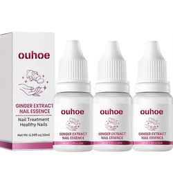 Ginger Nail Care Essence, Grey Nail Moisturizing Care Exfoliating Beauty Nail Essence 3pcs