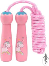 8,2 jalkaa säädettävä puuvillainen hyppynaru puisella kahvalla Pojat ja tytöt Fitness Ulkona