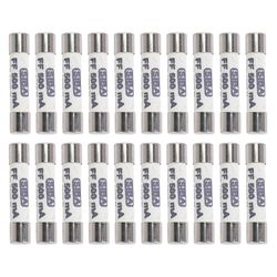 10X 1000V 500MA 6.3 x 32mm valkoinen keraaminen sulake yleismittarille Valkoinen hopea