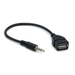 AUX-USB-sovitin Audio Music Autostereo urospistoke Jack to USB naarasjohto