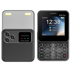 R18 Pro Dual SIM valmiustila pyörivä 2G-puhelin 2,4 tuuman värinäytöllä - musta Monivärinen Black