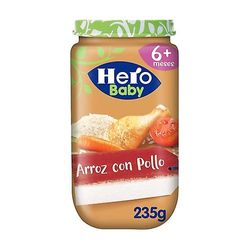 Hero Jar of rice with chicken 6m+ 4 units of 235g (Chicken - Meat)