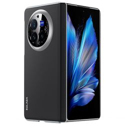 Vivo X Fold3 Pro magneettikotelo nahka + PC-taitettava puhelimen kansi jousisaranalla Musta