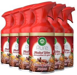 6 x 250ml Air Wick Pure Air Freshner Spray - glögi