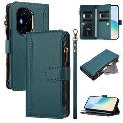 Honor 400 -nahkakotelo, 9 korttipaikkaa, vetoketjullinen lompakkokotelo, jalusta ja puhelinsuoja rannehihnalla