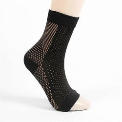 Neuropatiakompressionilkkojen 360-kaarituet säädettävät sukat vanhuksille Musta keltainen S-M
