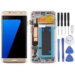 Repair Parts Oled LCD-skærm til Samsung Galaxy S7 Edge / SM-g935f Digitizer Fuld samling med ramme Guld