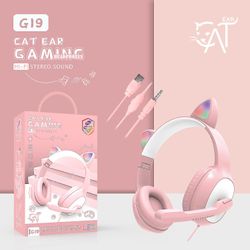 Pinkki - kuulokkeet langalliset pelikuulokkeet G19 kannettava mobiili pelikuuloke