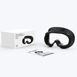 AMVR OOM nahkanaamion kanssa yhteensopiva PICO 4 VR -kuulokkeiden nahkanaamio pestävä hienkestävä nahkainen kasvosuojus vaihto-B13 Musta