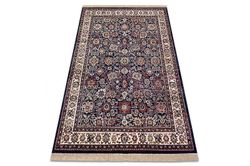 RugsX Tæppe WINDSOR 22991 ORNAMENT RAMME FRYNSER navy / elfenben blå 160x230 cm