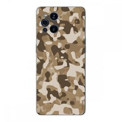 Crazy Kase Shell Til Oppo Find X3 Pro Soft Silikone 1 Mm, Militær Desert Camouflage